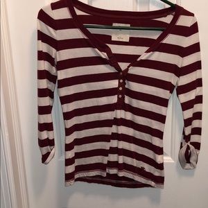 Cute Striped 3/4 length top